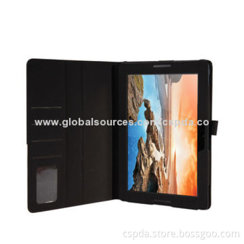 Folio Stand Cases for Lenovo Tab A10-70 A7600 with Card Slots and White Stripe